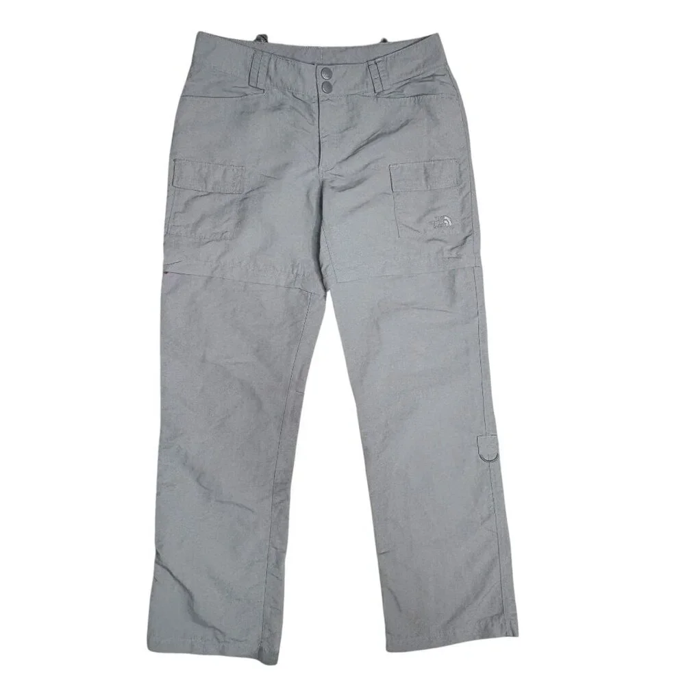 The North Face Gray Hiking Pants Zip off Shorts Size 8